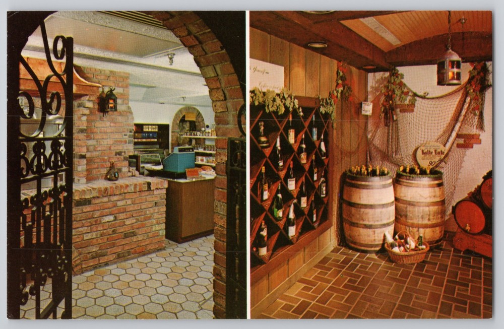 Frankenmuth, Michigan, Bavarian Inn Wine Keller interior, barrels Chrome