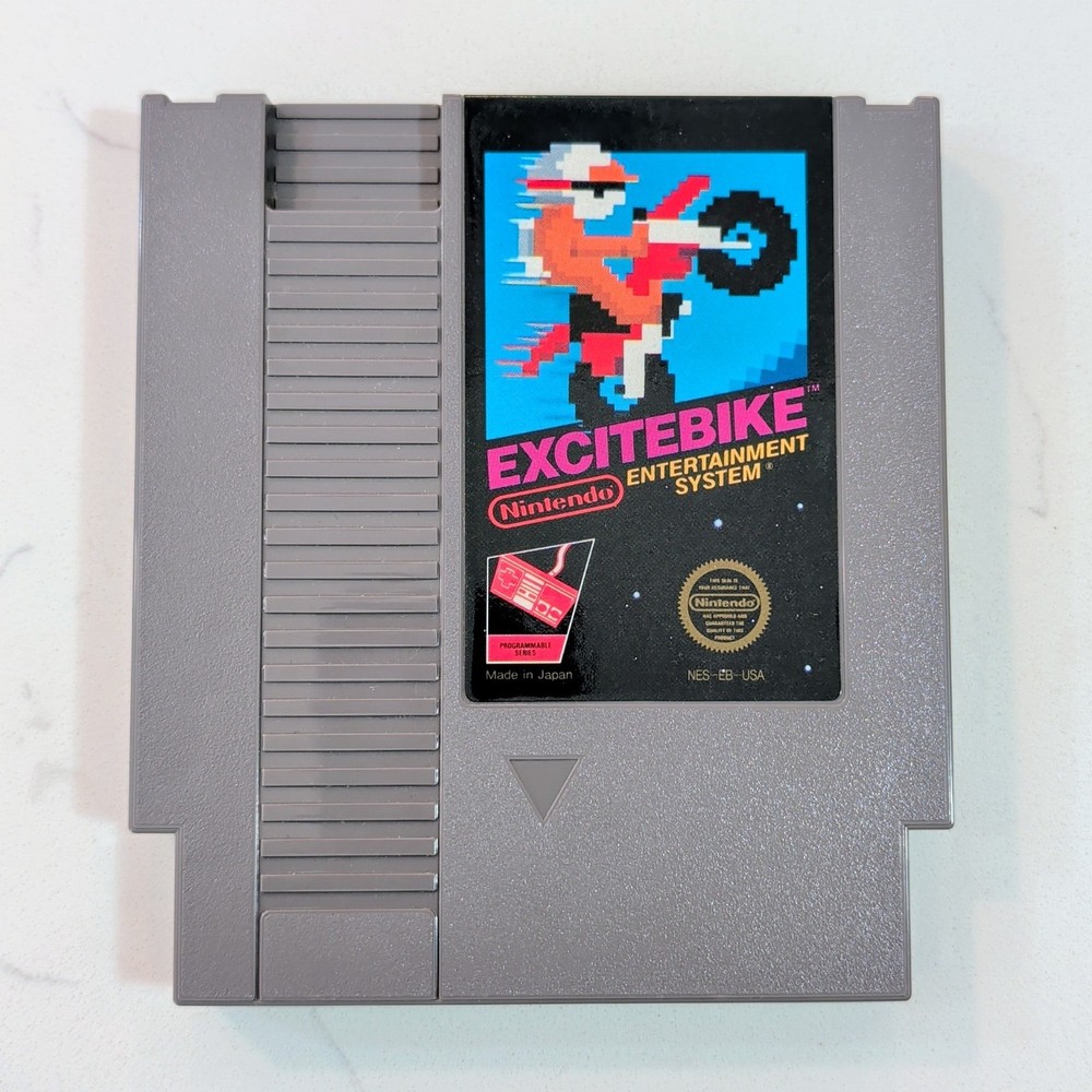 Excitebike (Nintendo NES, 1985) 3 Screw Authentic Cartridge - Cleaned & Tested