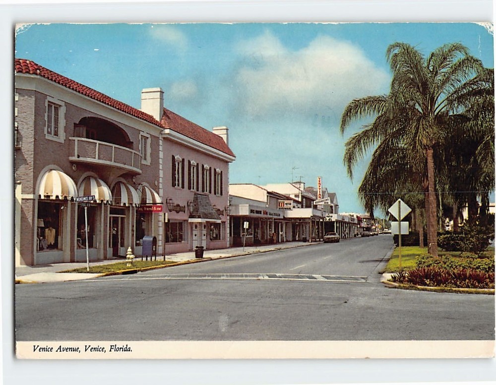 Postcard Venice Avenue Venice Florida USA
