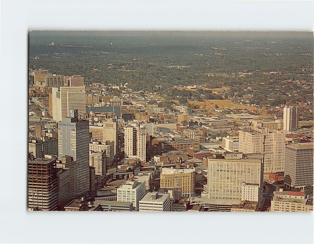 Postcard Aerial View of Downtown Atlanta Georgia USA