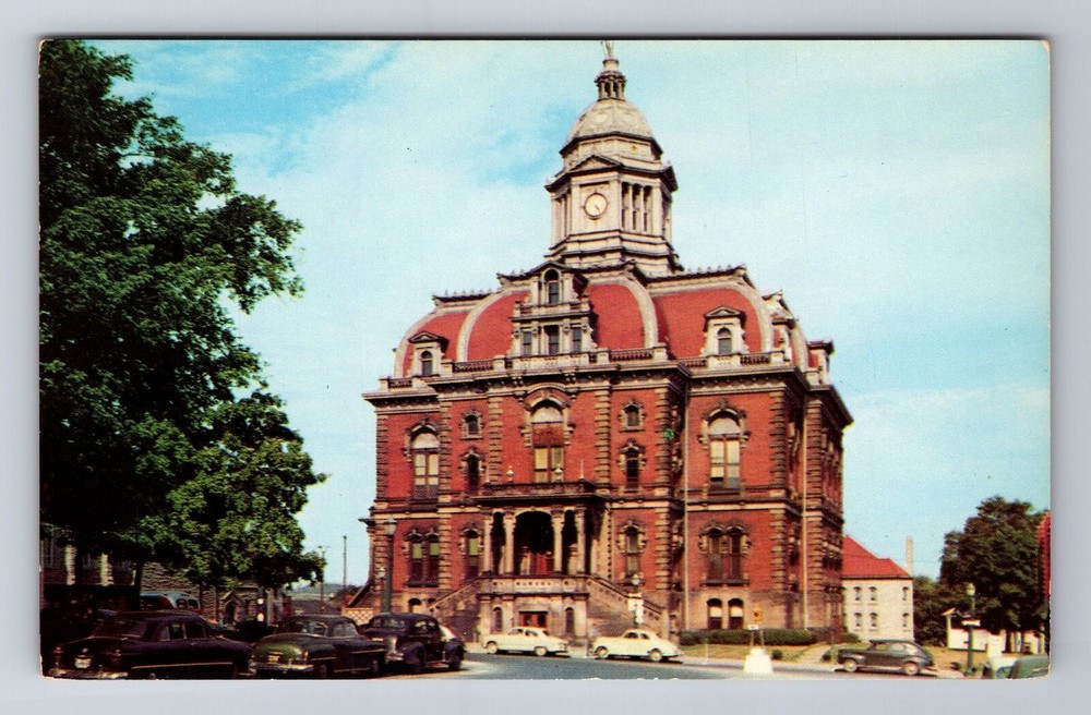 Mansfield OH-Ohio, Richland County Courthouse, Antique Souvenir Vintage Postcard