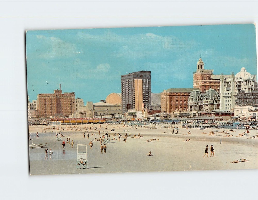Postcard Beach & Famous Skyline Atlantic City New Jersey USA