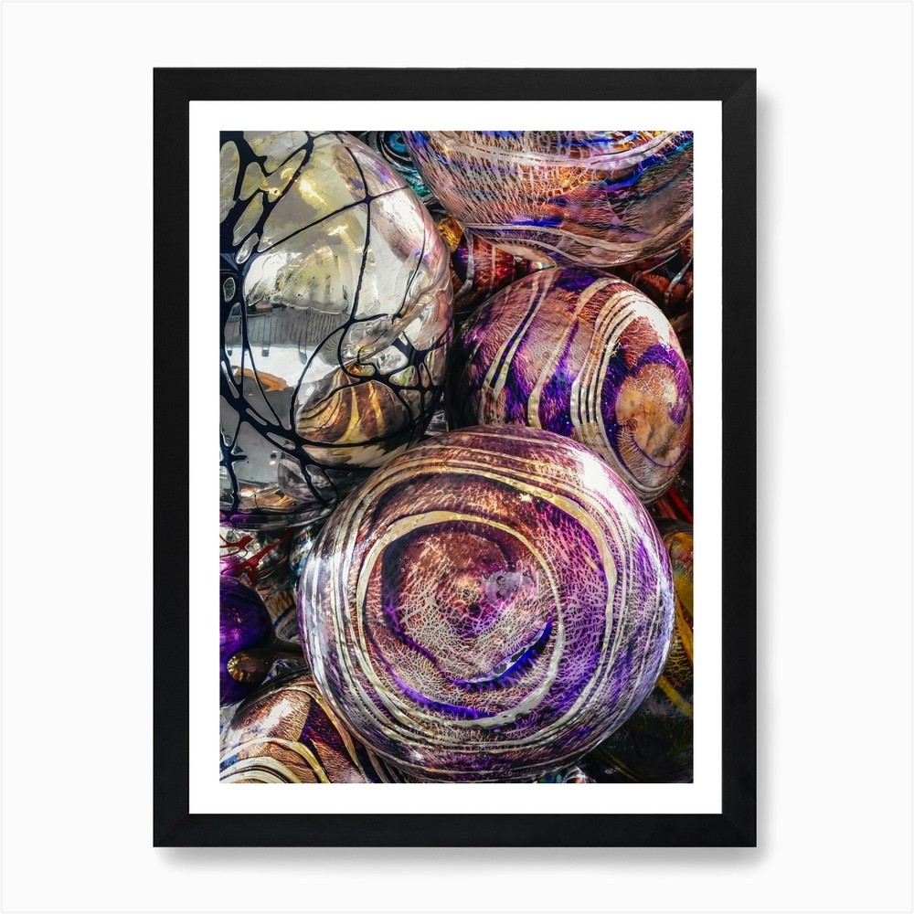Framed Glass Ornaments Art Print Canvas Wall Decor Picture  