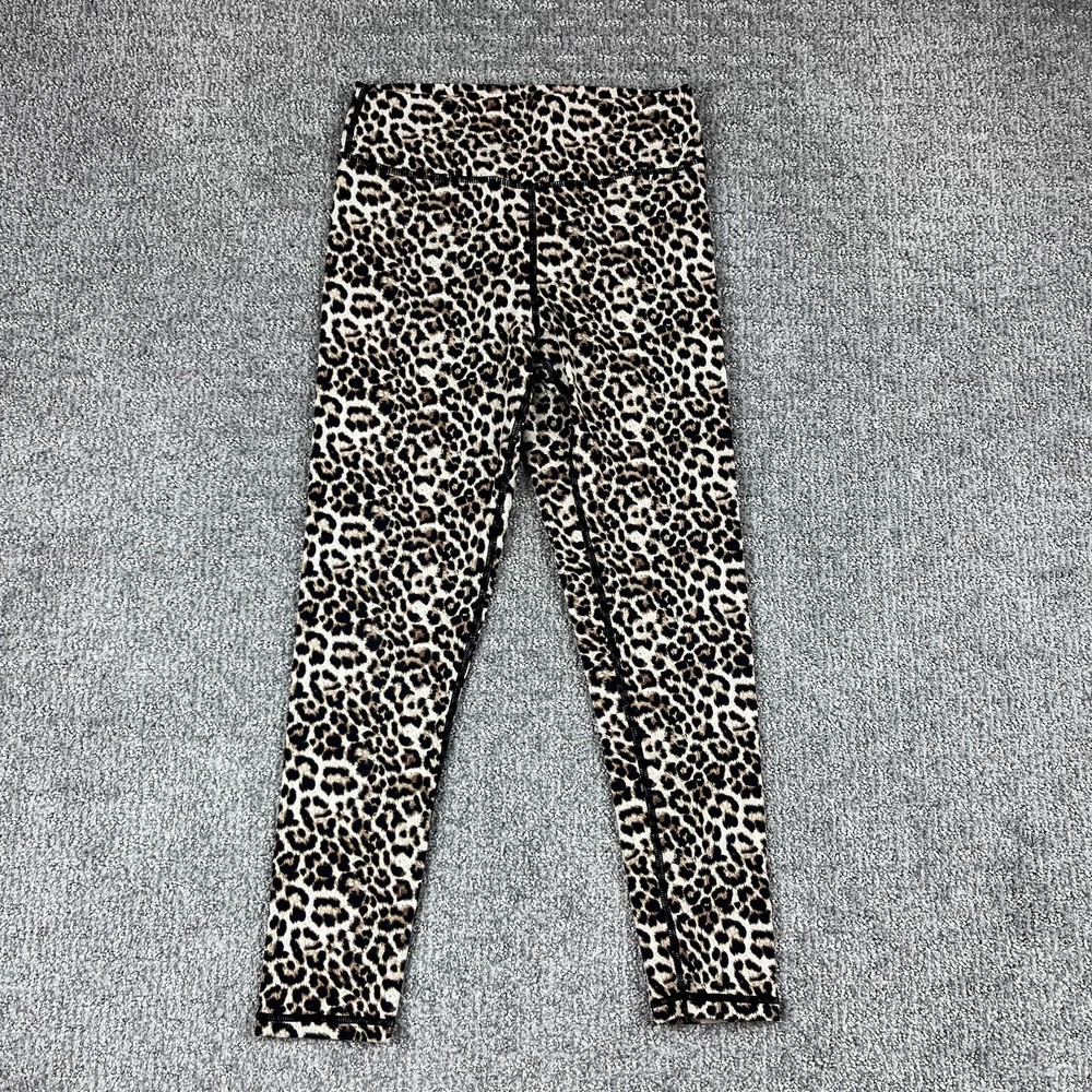 Zyia Active Leggings Womens 6-8 Leopard Print High Rise Yoga Pants Workout Gym
