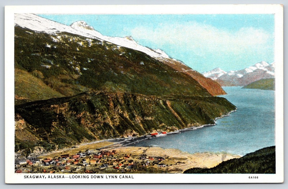 Postcard Looking Down Lynn Canal Skagway Alaska Unposted