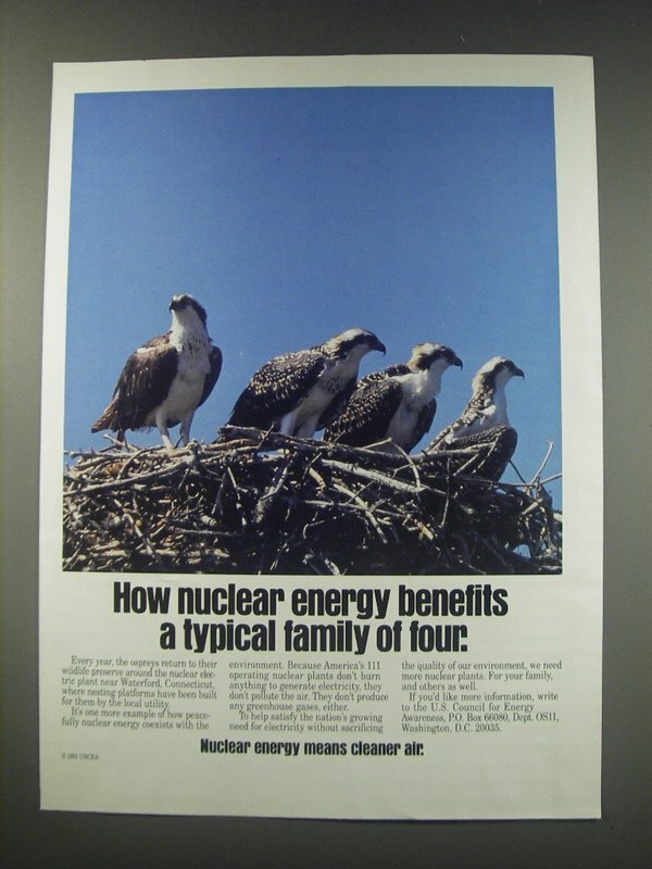 1991 U.S. Council for Energy Awareness Ad - How nuclear energy benefits