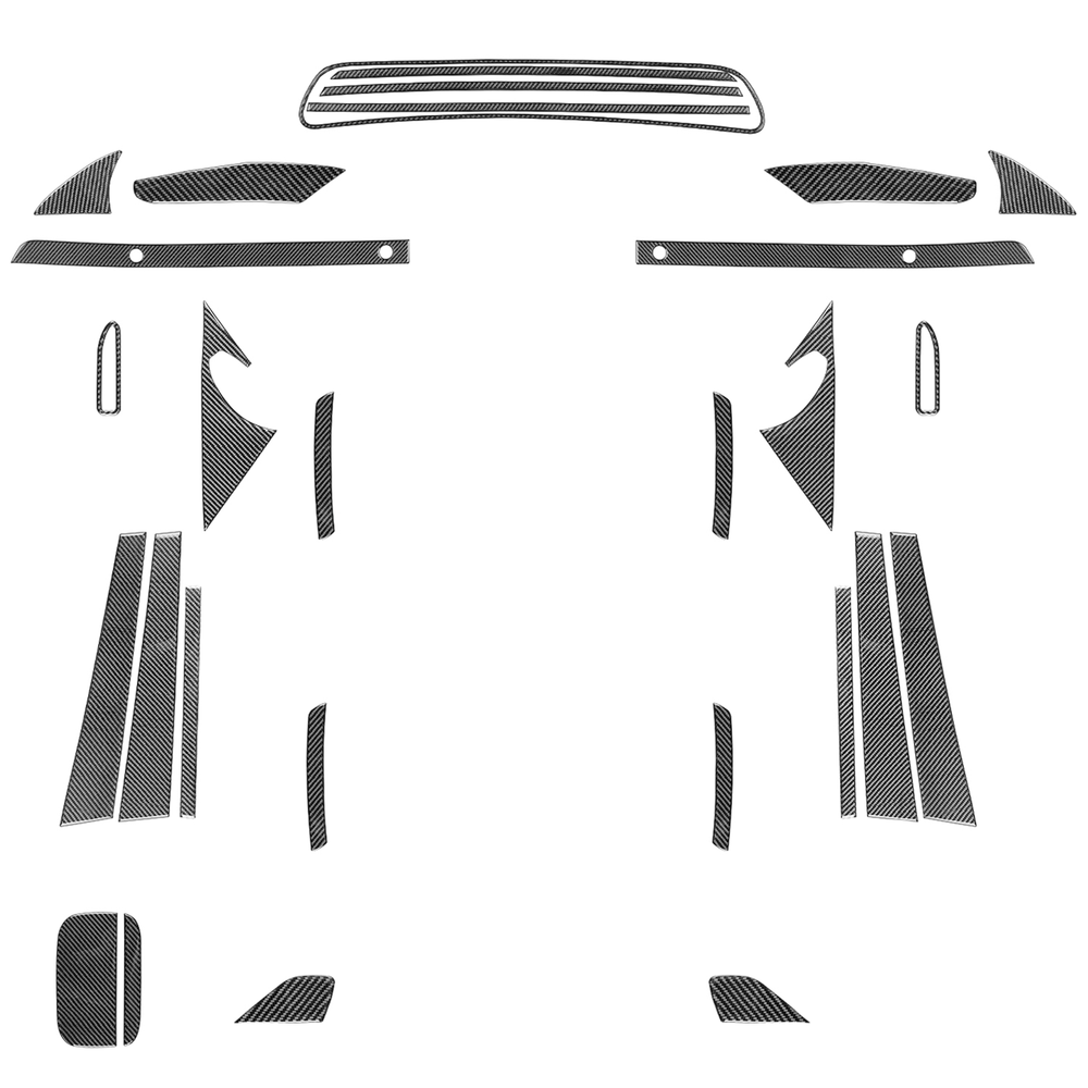 32Pcs Real Carbon Fiber Whole Exterior Kits Trim For BMW 7 Series E65 E66 02-08