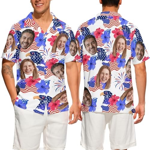 Custom Face Hawaiian Shirt Personalized Photo Funny Aloha Summer Gift