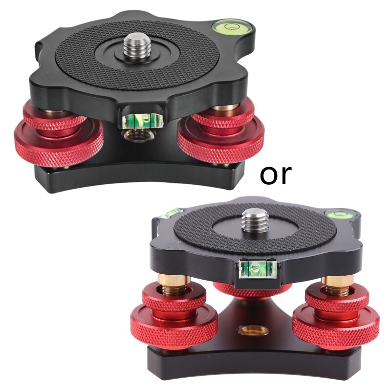 Adjustable Tripod Leveling Base with 3 Built-in Bubble Levels ±5°