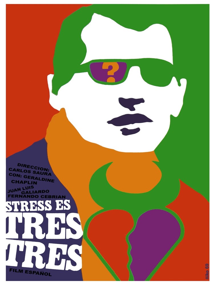 Stress es tres tres spanish film Decor Poster.Graphic Art Interior design.3677
