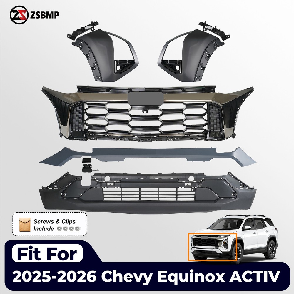 2025-2026 Chevy Equinox ACTIV Front Bumper Cover Grille Assembly Kit W/O Sensor