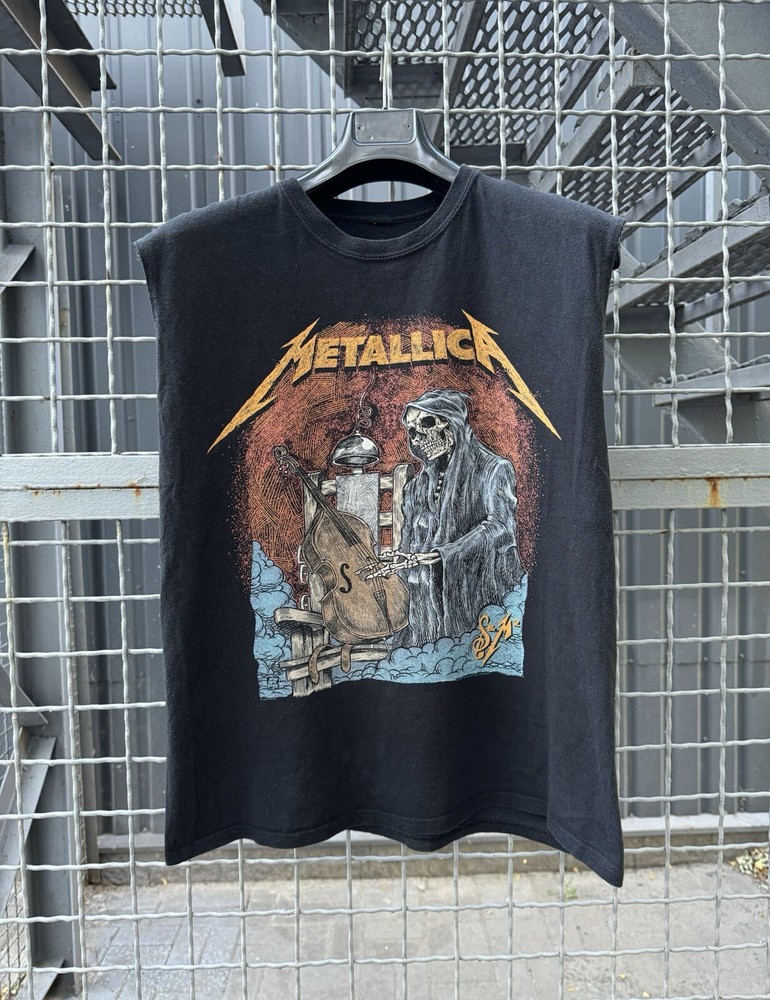 Metallica Symphony Tank Top Skull rock band Sleevles