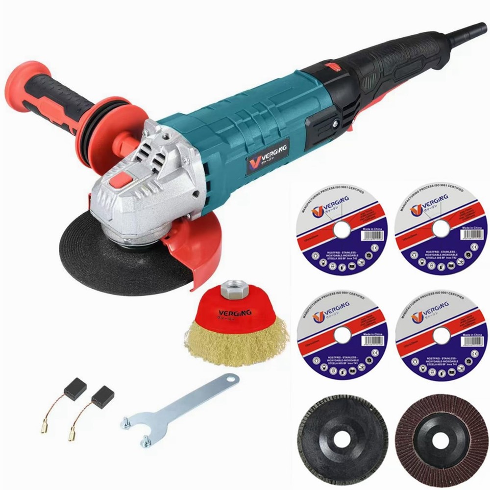 12-Amp 4-1/2 Angle Grinder with 1400W High Power for Multifunctional Use