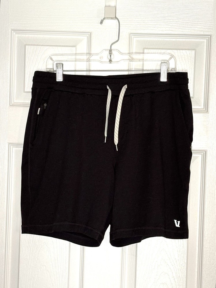VUORI Pronto Performance DreamKnit Shorts Mens Sz L Black Casual