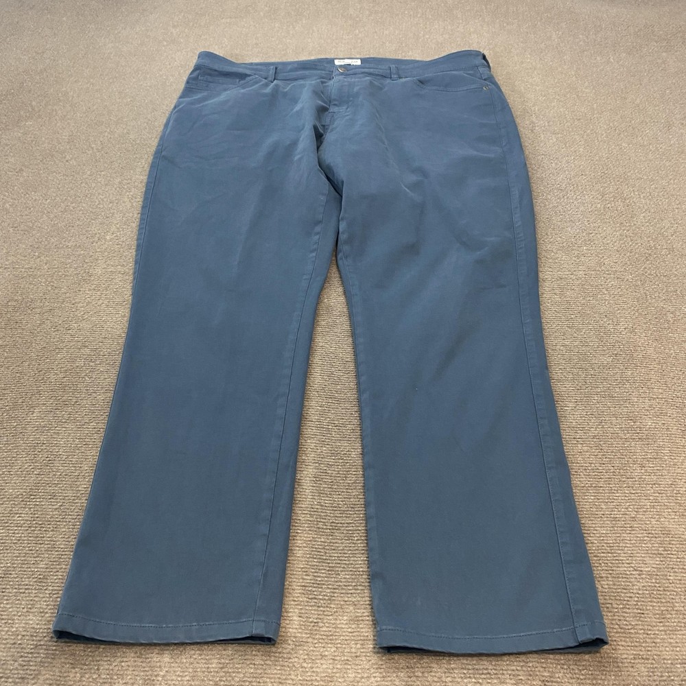 Peter Millar Pants Mens 40x30 Blue Signature Sateen Golf Stretch Chino Casual