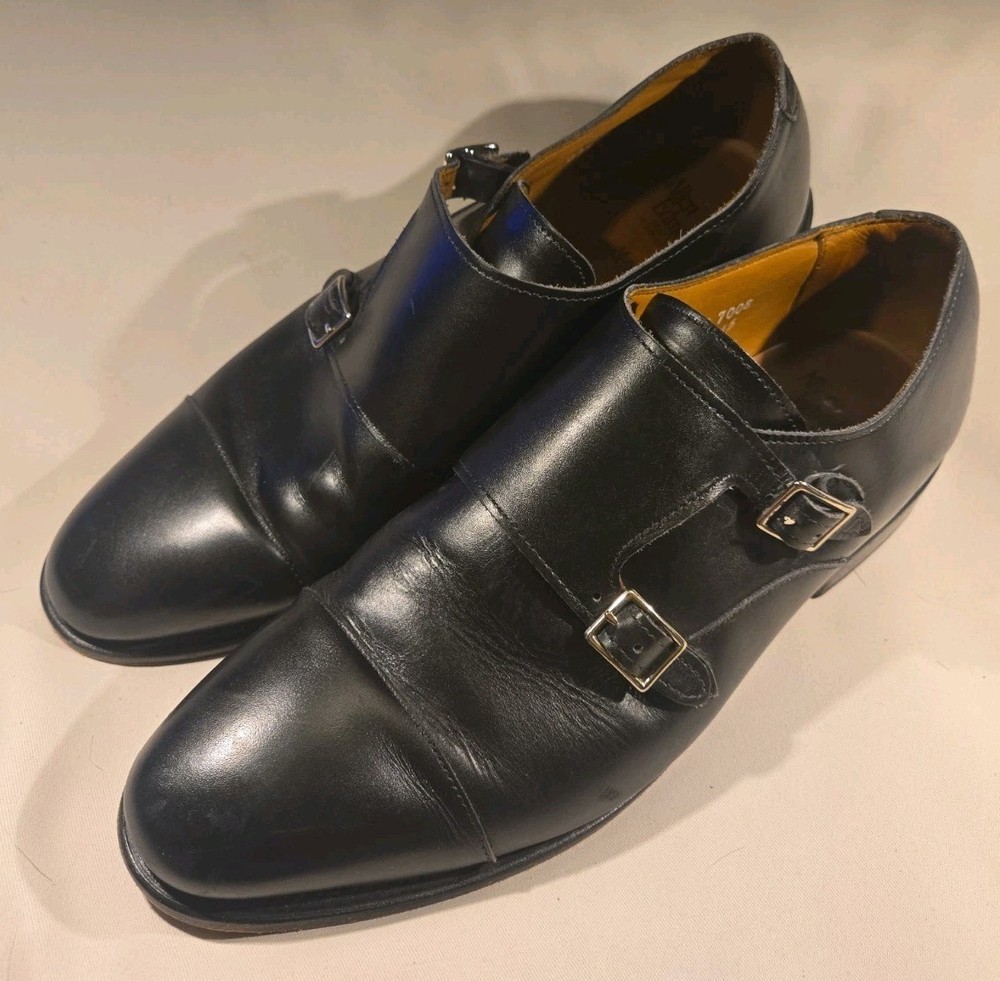 Allen Edmonds Mora  2.0 Double Monk Oxford Shoes, Black, Size 10.5 D