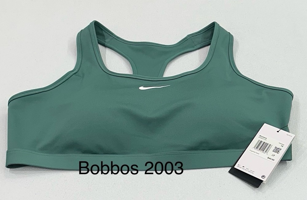 Nike Women's Medium-Support Padded Sports Bra, Green, Size 1X