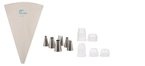 Professional Cake Decorating Kit with Couplers, Bags & Tubes