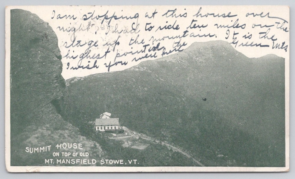 1905 MT. MANSFIELD VT Summit House Real Photo Postcard Stowe Vermont