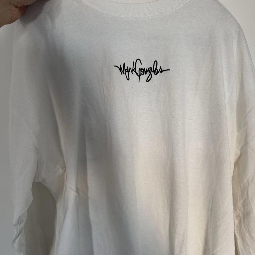 Mark Gonzales Long Sleeve T-Shirt White M with Graphic Print