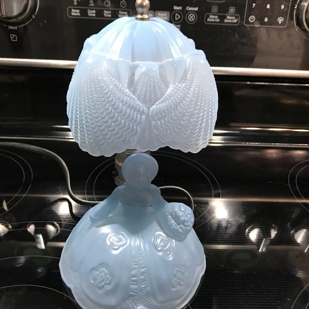 Southern Belle blue boudoir vanity nightlight working   lamp L. E. Smith 1940's