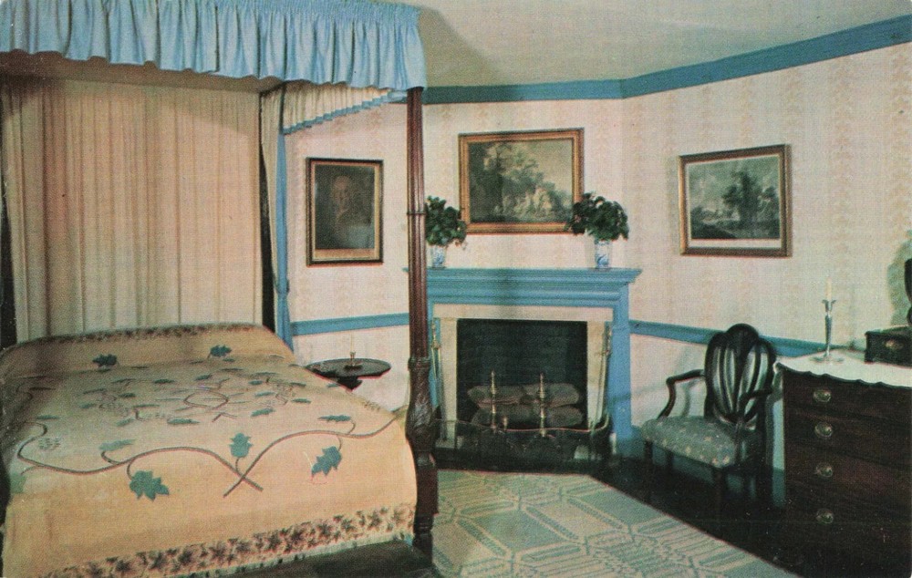 The Blue Bedroom at Mount Vernon - Virginia VA - Postcard