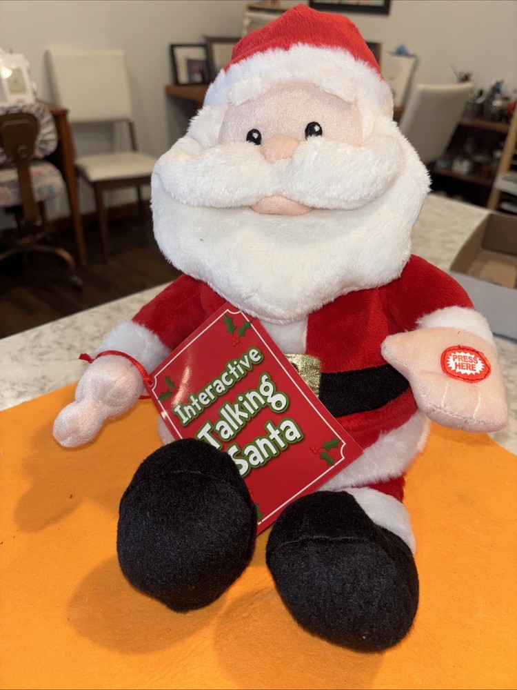 Avon Santa Clause Interactive Talking Plush Christmas Toy 2011 Works Need Batts