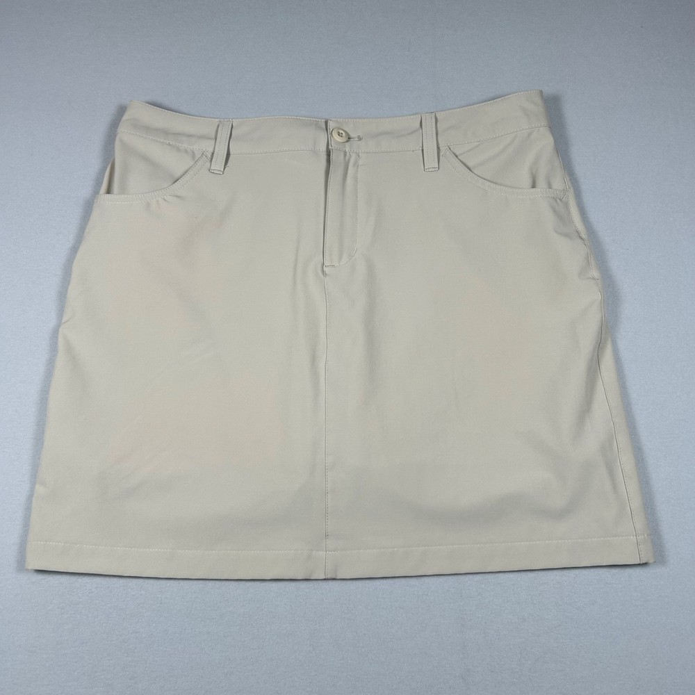 Eddie Bauer Womens Size 10 Beige Golf Skort Stretch Athletic Casual Outdoor