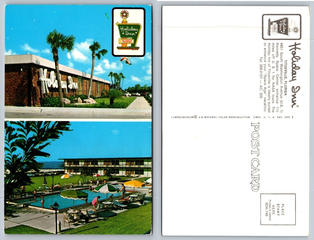 Holiday Inn Hotel Pool Postcard