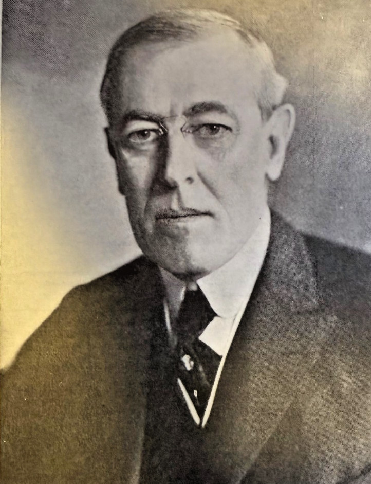 1924 Vintage Magazine Illustration President Woodrow Wilson