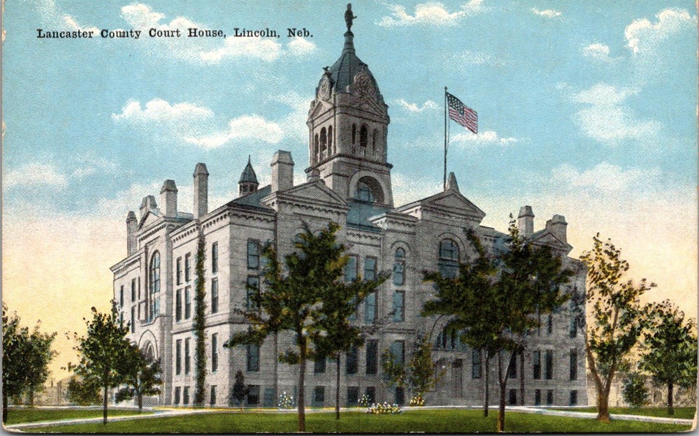 Dr Jim Stamps Vintage Postcard Lancaster County Court House Lincoln Neb.