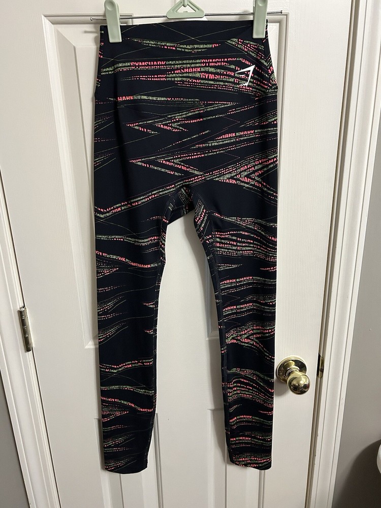 Gymshark Zone Graphic Leggings Abstract Yoga Performance Squat Proof Size Small-image