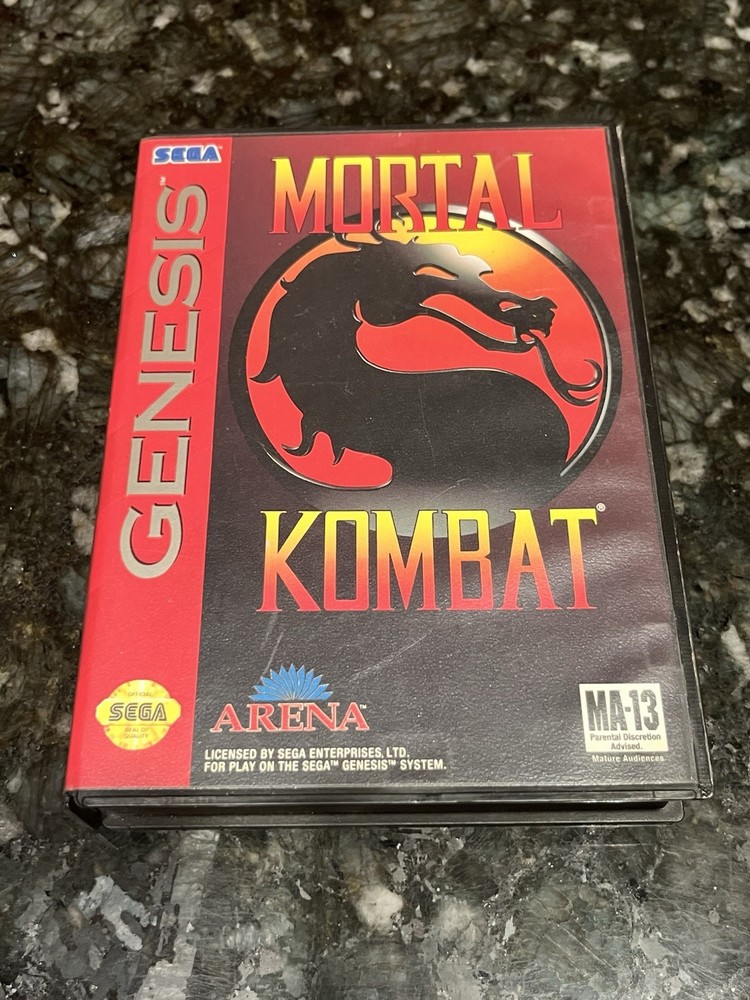 Mortal Kombat (Sega Genesis, 1993) W/ Box And Manual CIB