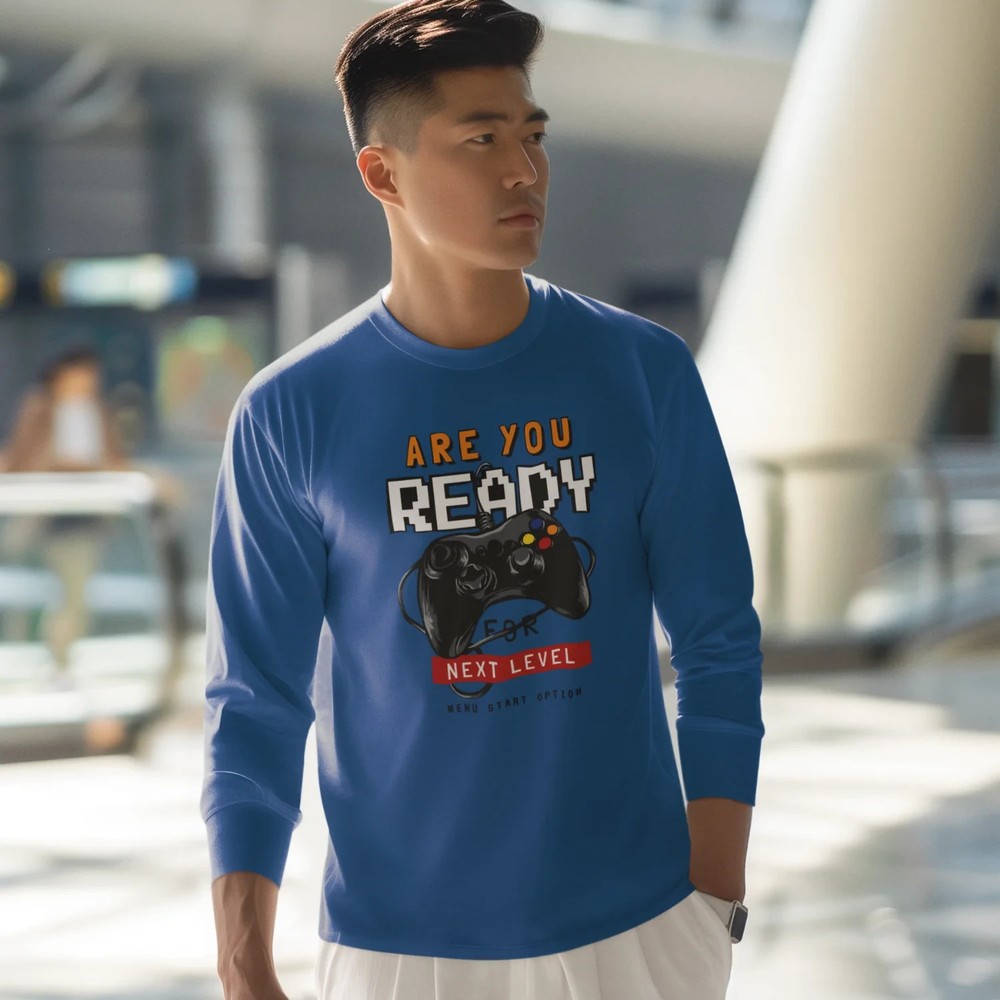 Men's Ultra Cotton Long Sleeve Tee | Classic Fit Streetwear Round Neck Shirt