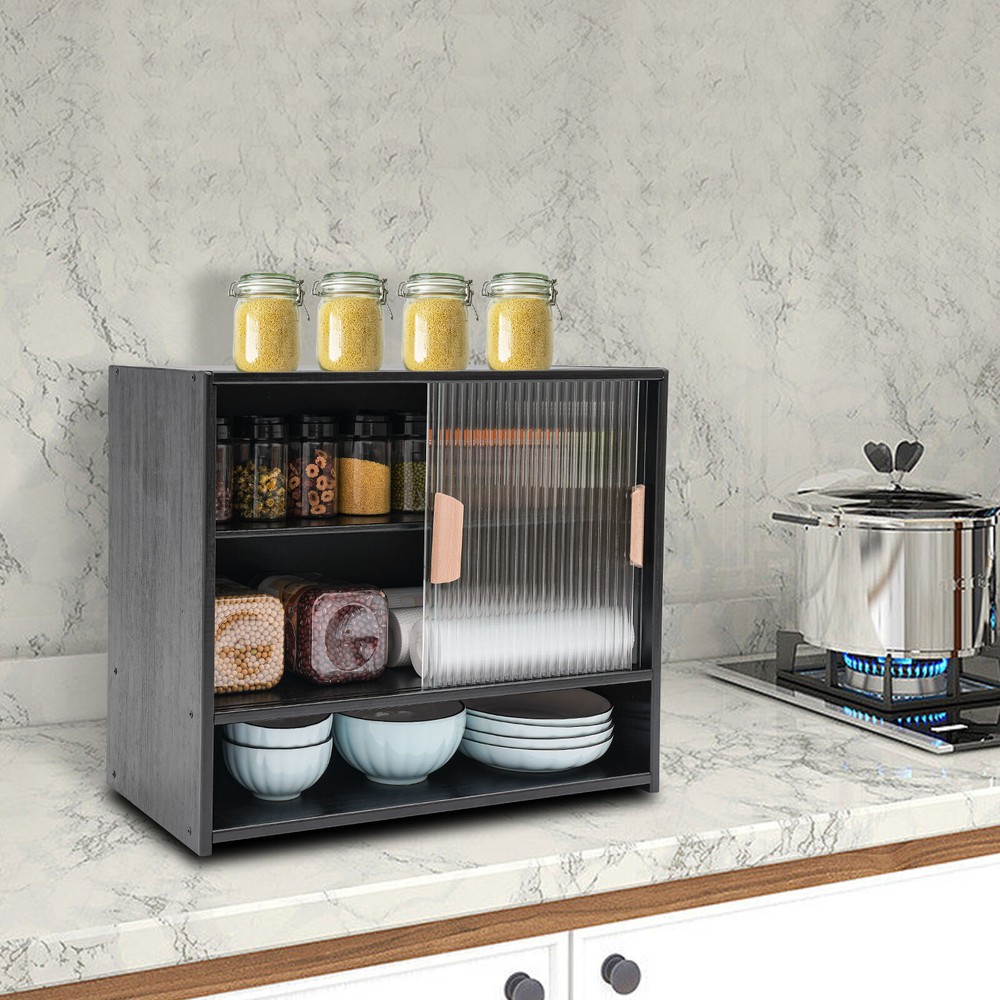 Freestanding Kitchen and Living Room Storage Cabinet for Home Organization