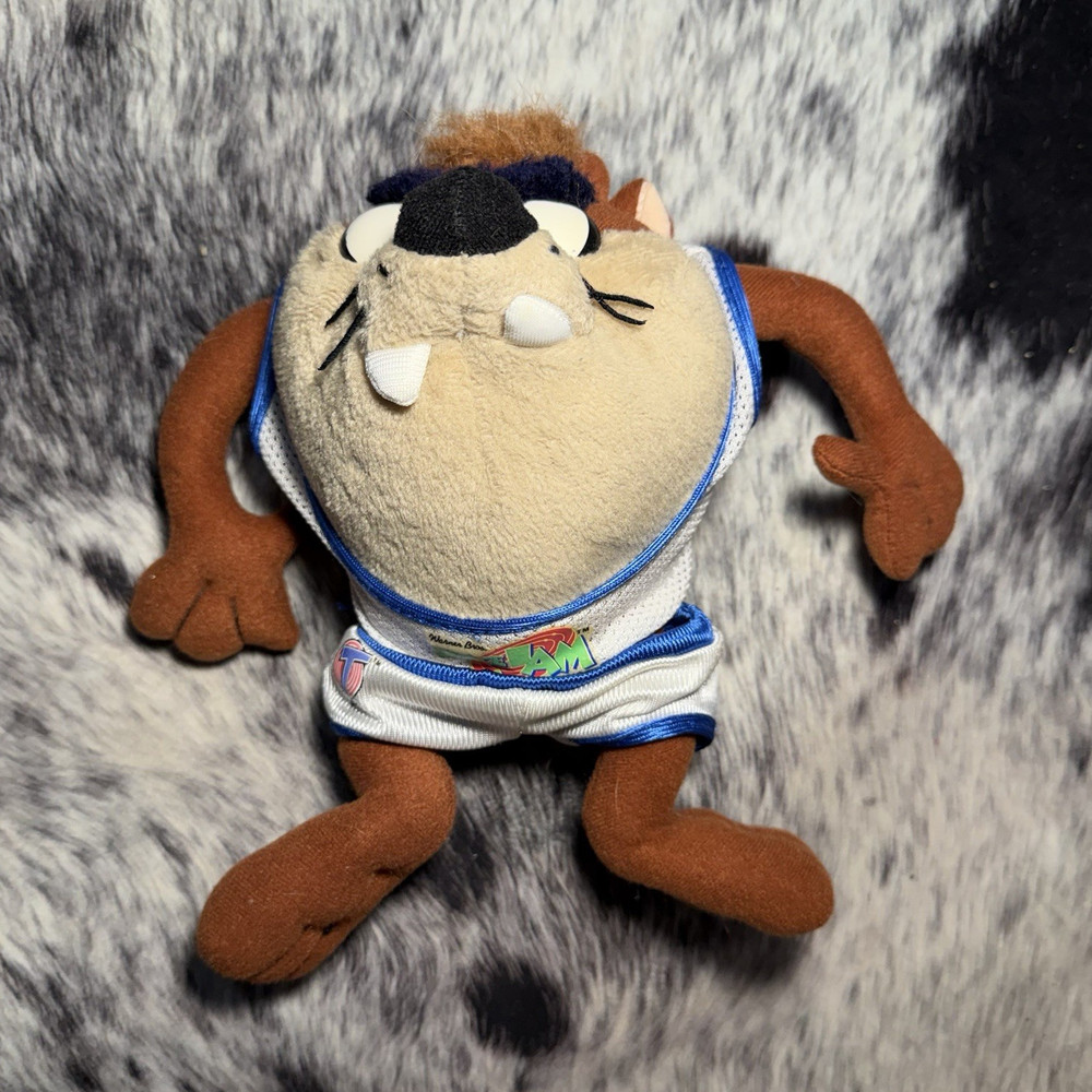 Warner Bros. Looney Tunes Space Jam Taz Mini Plush Stuffed Animal 1996 Vintage
