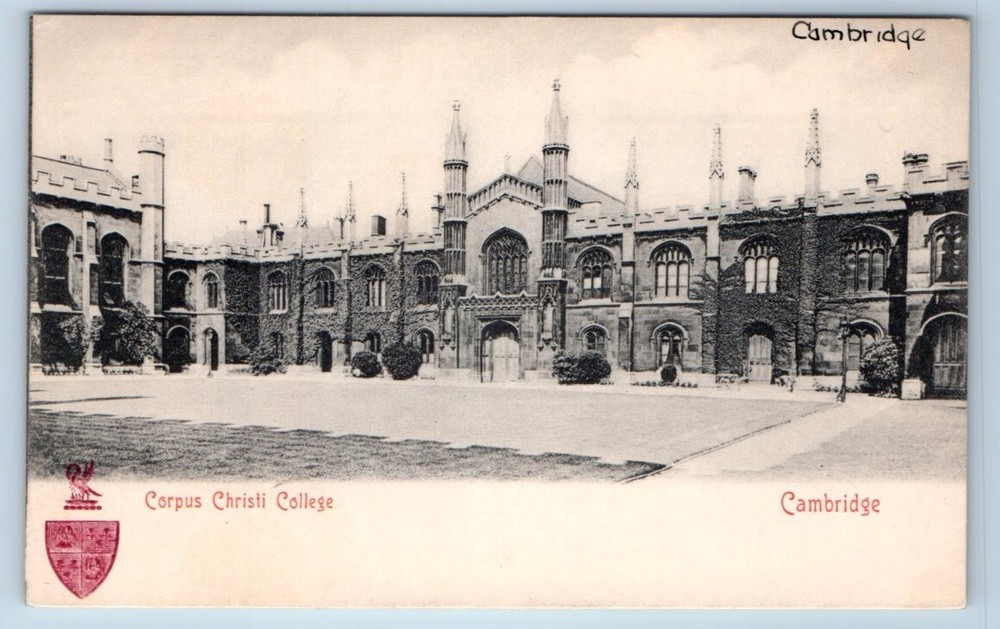Corpus Christi College Heraldic Coat of Arms CAMBRIDGE UK Postcard