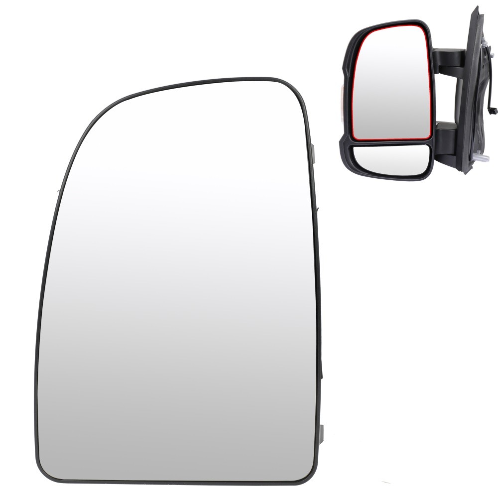 Driver Left Side Upper Towing Mirror Glass For 2014-2021 Ram ProMaster 1500 2500