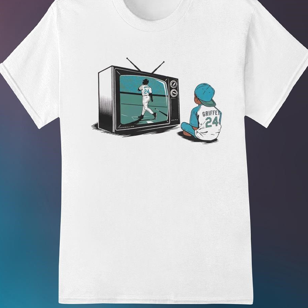 NEW Ken Griffey Jr baseball on TV white T-shirt Unisex All sizes S-5Xl JJ5009
