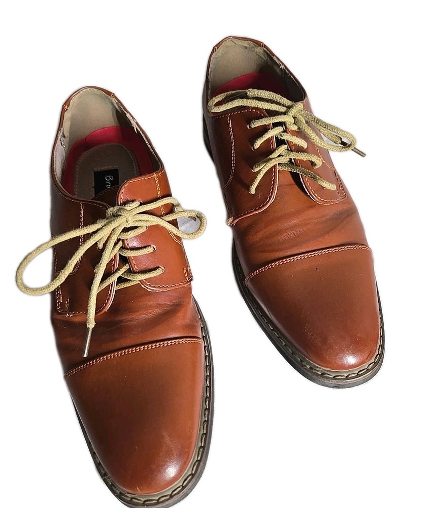 Bruno Marc NY Men's Sz 6.5 US/ EUR 39 M Leather Dress Shoes Oxfords Brown