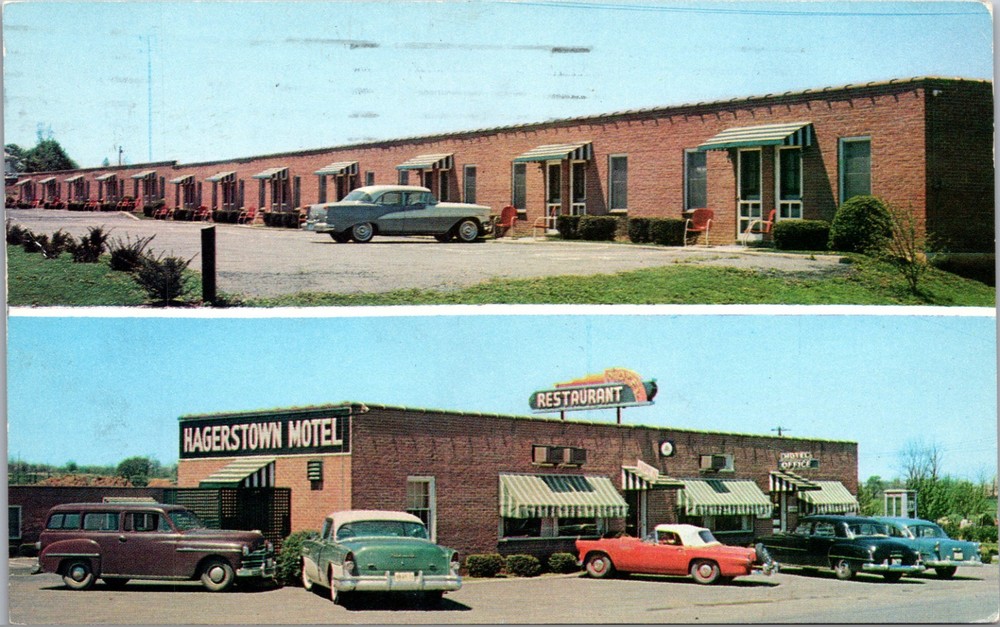 Hagerstown Motel Maryland US Route 11 Vintage Motel Postcard