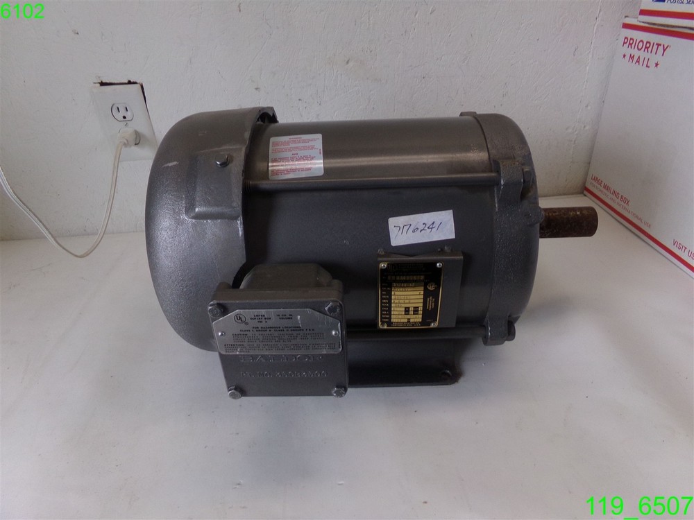 Baldor Explosion Proof Motor 3 Ph 3 Hp 230/460 V 1140 Rpm Cat # M7036T 213T- New
