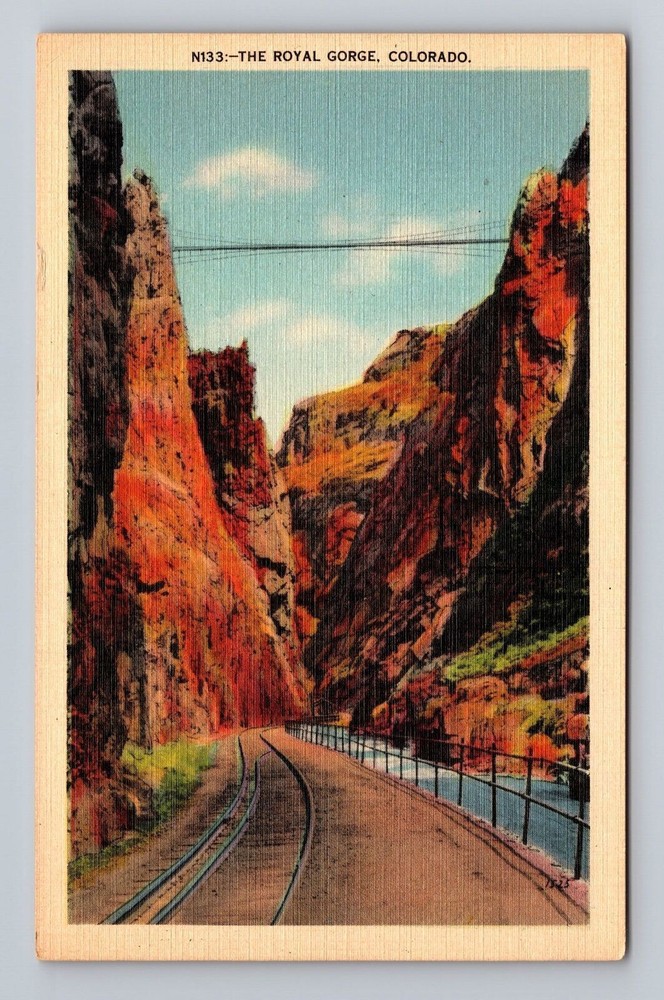 Colorado CO The Royal Gorge Scenic View Railroad Vintage Postcard