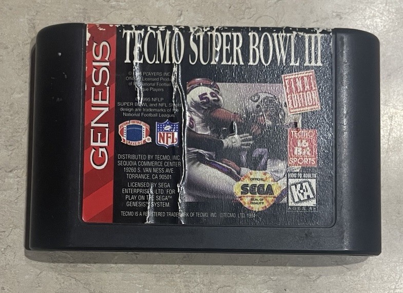 Tecmo Super Bowl III 3: Final Edition (Sega Genesis) Tested Game Only