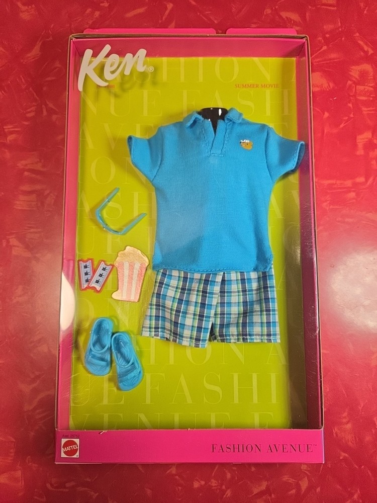 Vintage 1999 Mattel Barbie Ken Fashion Avenue Outfit #25752 Summer Movie NRFB