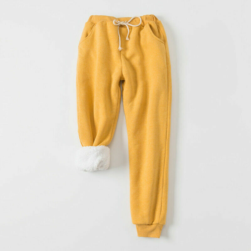 Womens Warm Sweat Pants Sherpa Lined Fleece Lining Joggers Jogging Trousers HD