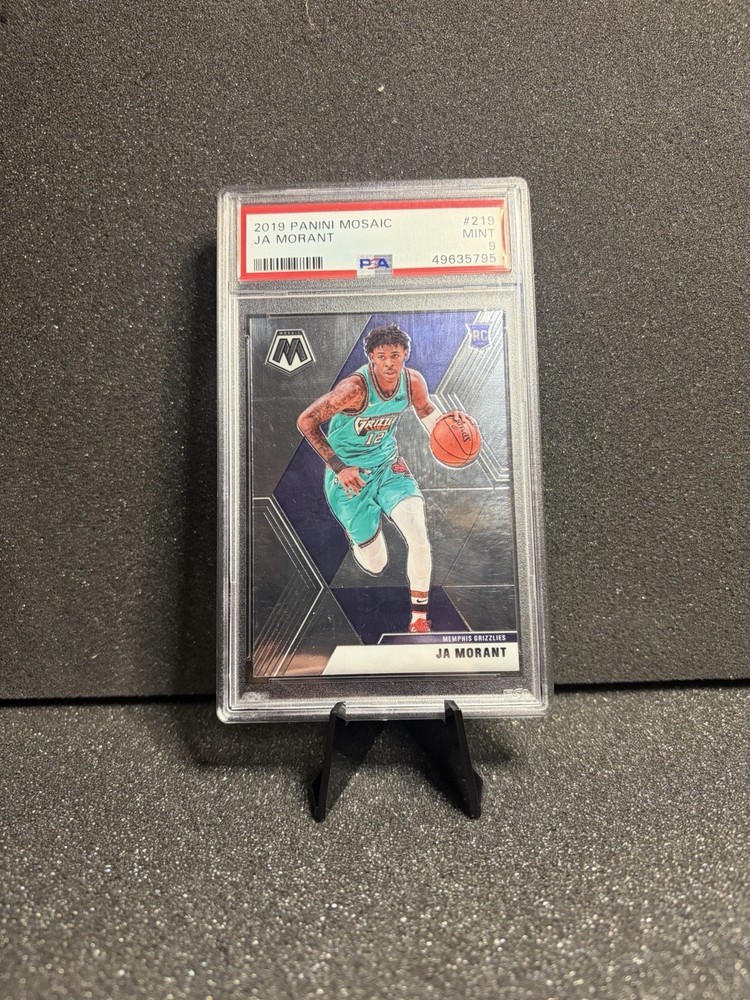 2019-20 Panini Mosaic Ja Morant #219 Rookie Vancouver Jersey PSA 9 Grizzlies