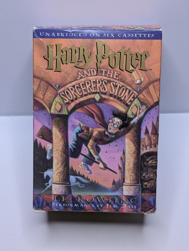 Harry Potter Sorcerer's Stone Audio Cassette Set 6 Tape Jim Dale Unabridged