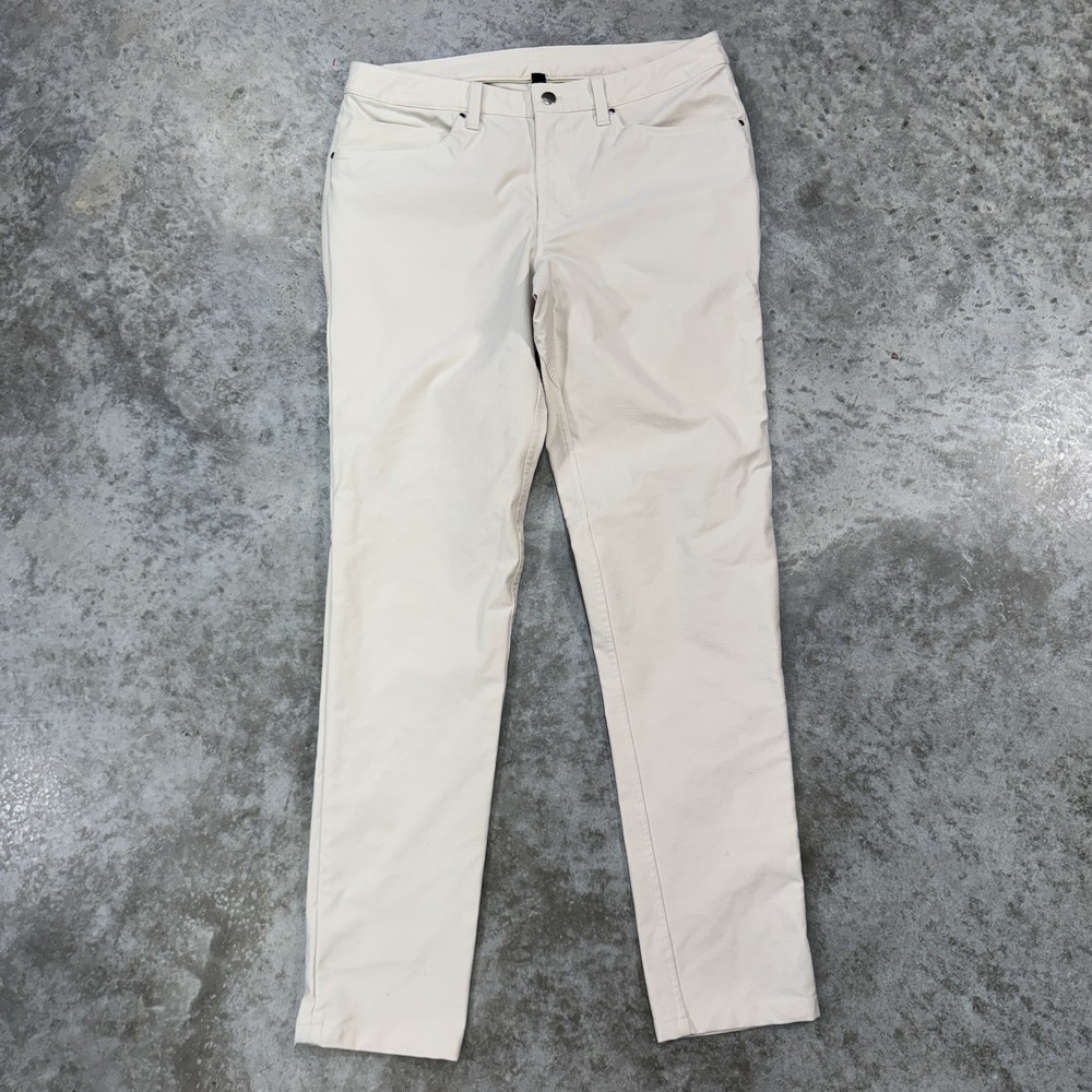 Lululemon Pants Mens 33 Beige Commission Classic Slim Fit Chino Stretch Cotton