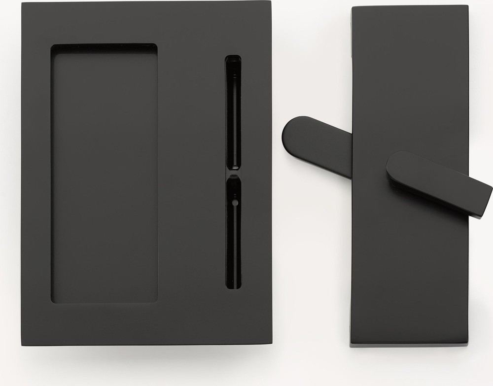 Emtek 222202 Modern Black Rectangular Surface Mount Privacy Lock